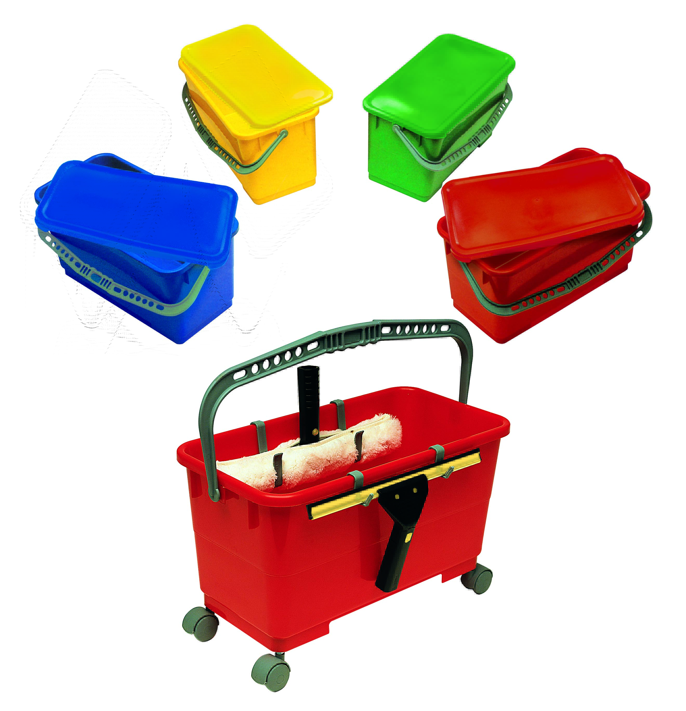 Microfiber Mopping System Pre-Treat Buckets